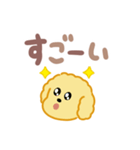 もこもこプードル（でか文字）（個別スタンプ：3）