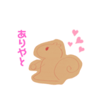 ジロー画伯作品★リスとラクダの日常（個別スタンプ：3）