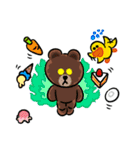 ラフな！BROWN ＆ FRIENDS（個別スタンプ：4）