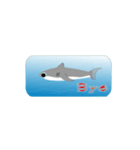 毎日使用、クジラやサメの泳ぐスタンプ（個別スタンプ：20）