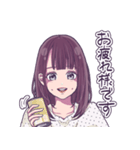 福島美少女図鑑 いつもの5人（個別スタンプ：7）