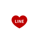 THE LINE HEART 1【英語[¼]レッド】（個別スタンプ：9）