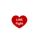 THE LINE HEART 1【英語[¼]レッド】（個別スタンプ：38）