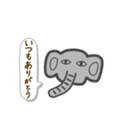 陽気な動物たちの真顔の会話（個別スタンプ：2）