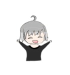 銀髪女子（個別スタンプ：1）