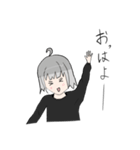銀髪女子（個別スタンプ：6）