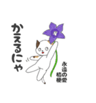 ミケ猫のちんじゃおろーす(花言葉編)（個別スタンプ：28）