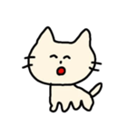 黄ばんでるしろねこ。（個別スタンプ：1）