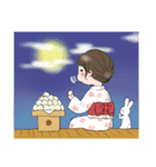 女子の秋満喫（個別スタンプ：1）