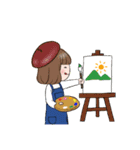 女子の秋満喫（個別スタンプ：4）