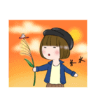女子の秋満喫（個別スタンプ：6）