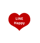 THE LINE HEART 2【英語[⅔]レッド】（個別スタンプ：26）