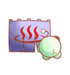 腹黒い緑の生き物（個別スタンプ：4）