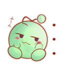 腹黒い緑の生き物（個別スタンプ：13）