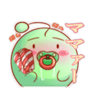 腹黒い緑の生き物（個別スタンプ：40）