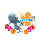御蔵島のイルカと子供たちが描いたイルカ（個別スタンプ：18）