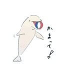 御蔵島のイルカと子供たちが描いたイルカ（個別スタンプ：40）