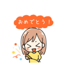 女の子 日常スタンプ（個別スタンプ：17）