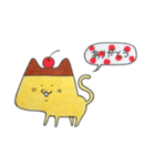 プリンねこ。（個別スタンプ：4）