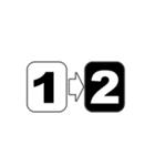1から6までの数字当てゲームのスタンプ2（個別スタンプ：1）