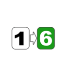 1から6までの数字当てゲームのスタンプ2（個別スタンプ：5）