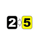 1から6までの数字当てゲームのスタンプ2（個別スタンプ：9）