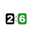 1から6までの数字当てゲームのスタンプ2（個別スタンプ：10）