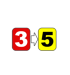 1から6までの数字当てゲームのスタンプ2（個別スタンプ：14）