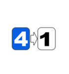 1から6までの数字当てゲームのスタンプ2（個別スタンプ：16）