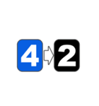 1から6までの数字当てゲームのスタンプ2（個別スタンプ：17）