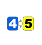 1から6までの数字当てゲームのスタンプ2（個別スタンプ：19）