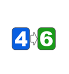 1から6までの数字当てゲームのスタンプ2（個別スタンプ：20）