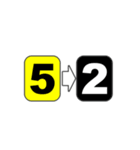 1から6までの数字当てゲームのスタンプ2（個別スタンプ：22）