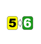 1から6までの数字当てゲームのスタンプ2（個別スタンプ：25）
