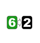 1から6までの数字当てゲームのスタンプ2（個別スタンプ：27）