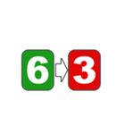 1から6までの数字当てゲームのスタンプ2（個別スタンプ：28）