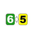 1から6までの数字当てゲームのスタンプ2（個別スタンプ：30）