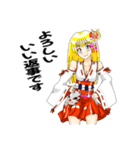 頑張る巫女お姉さん 19（個別スタンプ：3）