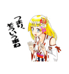 頑張る巫女お姉さん 19（個別スタンプ：24）