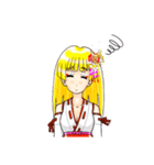 頑張る巫女お姉さん 19（個別スタンプ：26）
