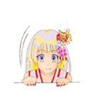 頑張る巫女お姉さん 19（個別スタンプ：32）