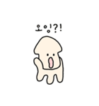 かわいいイカ(韓国語)（個別スタンプ：2）