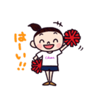 LOVE！チアダンス 赤ポンポン（個別スタンプ：2）