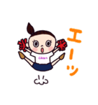 LOVE！チアダンス 赤ポンポン（個別スタンプ：17）
