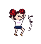 LOVE！チアダンス 赤ポンポン（個別スタンプ：32）