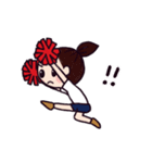 LOVE！チアダンス 赤ポンポン（個別スタンプ：35）