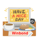 Winbond-Daily＆Festival Greetings Message（個別スタンプ：7）