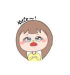 お茶目な女の子（個別スタンプ：3）