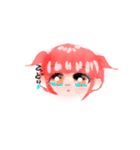 赤女の子 ベニ（個別スタンプ：1）