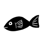 黒い魚（個別スタンプ：1）